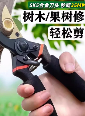 修剪树枝剪刀园林园艺专用不锈钢高硬度锋利工业强力果树粗枝剪子