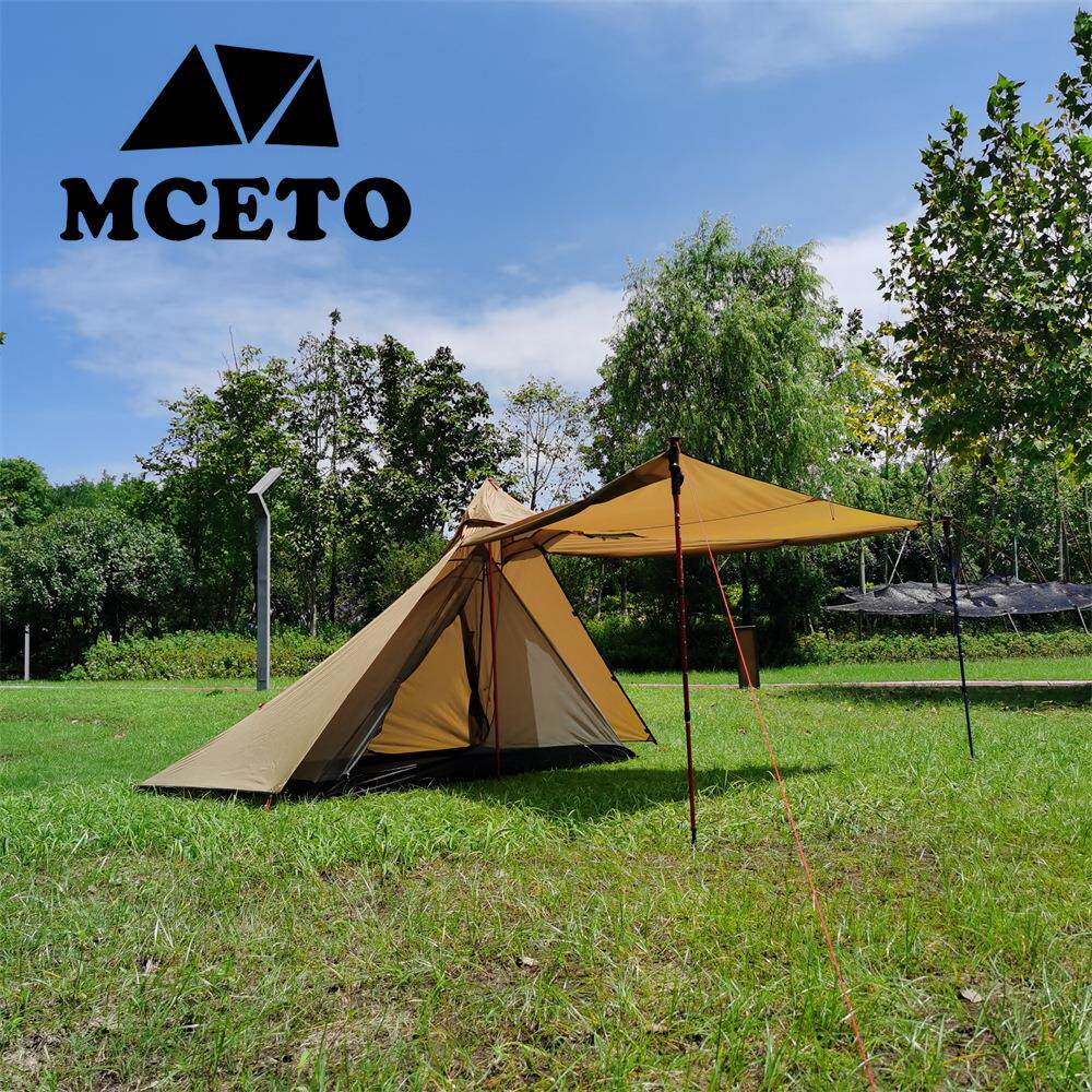 Mceto听雨2四边角形野露营烟囱管柴火炉金字塔炎热帐篷保暖庇护所
