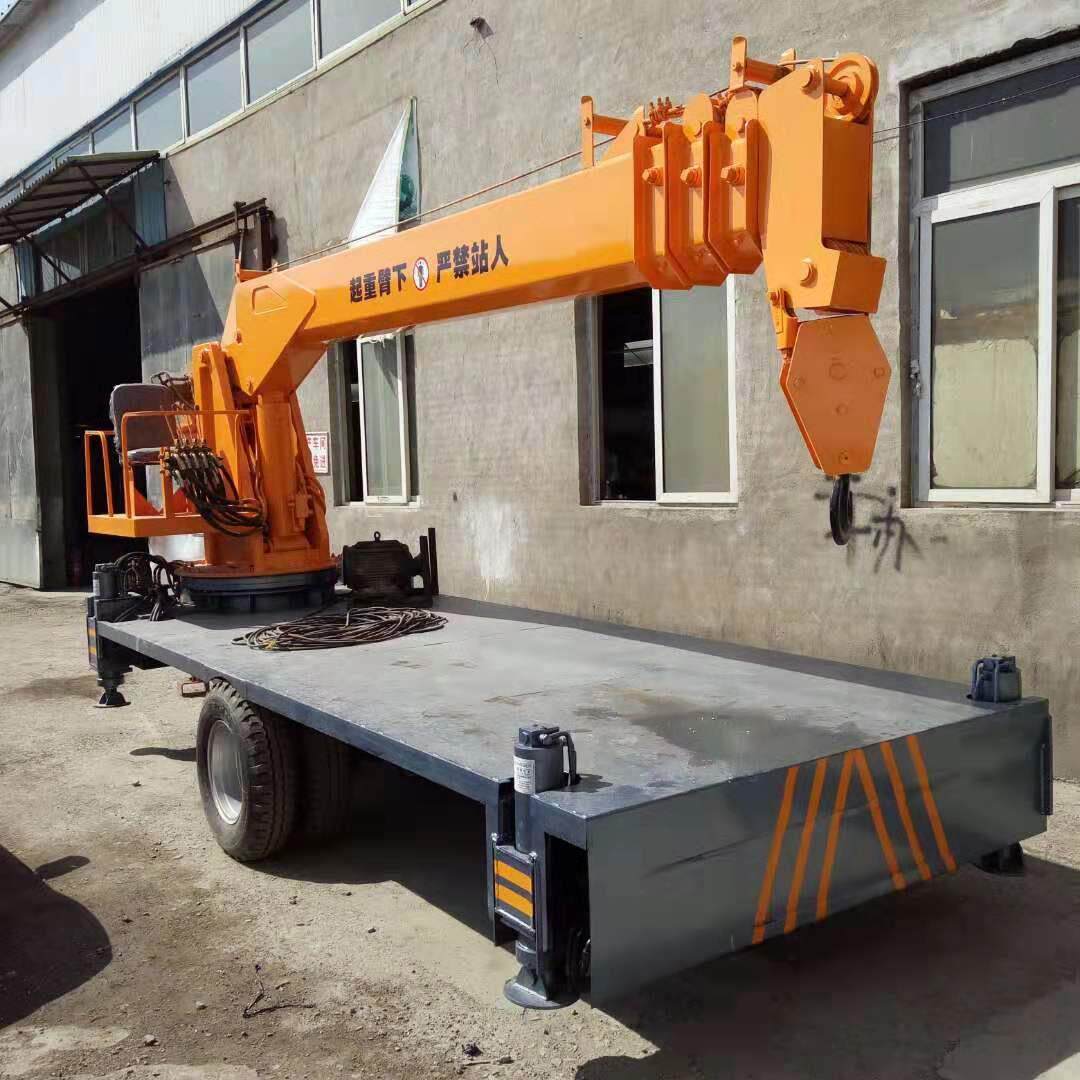 拖拉机平板随车吊8吨农用四驱拖拉机平板吊车楼板集装箱运输车