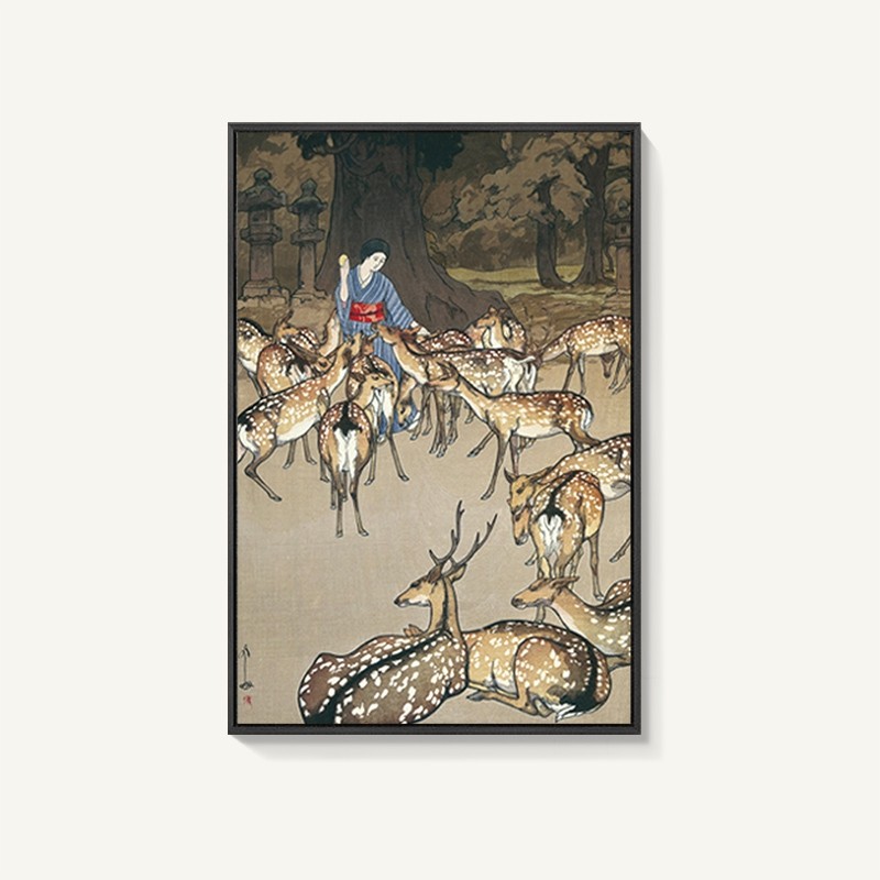 定做日本吉田博浮世绘装饰画客厅日式挂画日料店居酒屋版画玄关壁图片