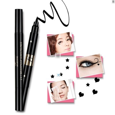 极速1PC Waterproof Double HeadSeal Liquid Eyeliner Pen Star
