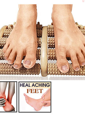 3 5 Row Wooden Foot Roller Wood Care Massage Reflexology Rel