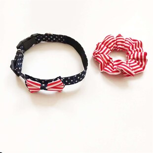好货Flag parent-child set pet triange scarf collar owner hai