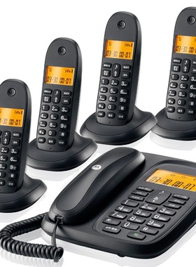 摩托罗拉CL101C 无绳电话机 办公欧式子母机 家用无线座机 一拖四