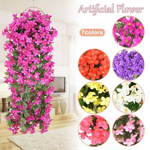 好货Artificial Fake Hanging Flowers Vine Plant Home Garden