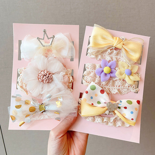 Floral Bows Bowknot Pcs Haarband Dot Set Headband Baby