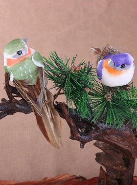 12pcsSet Simulation Feather Birds Models Fake Artificial