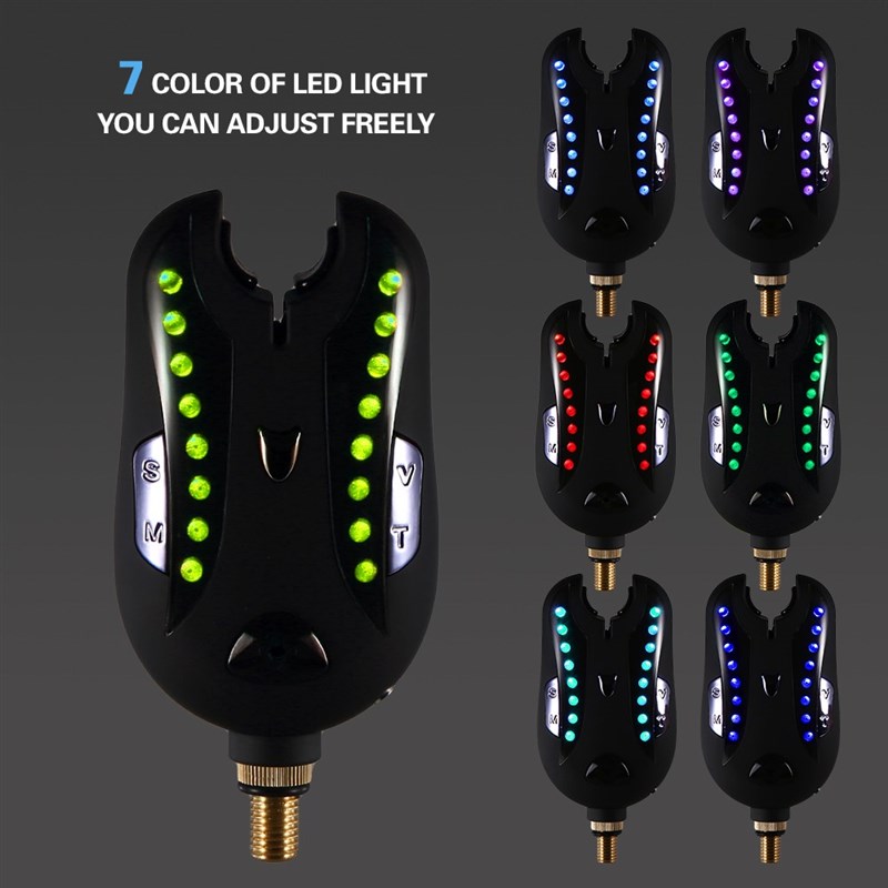 Lixada 5 Size Wireless Electronic Fishing Bite Alarm Set Fis