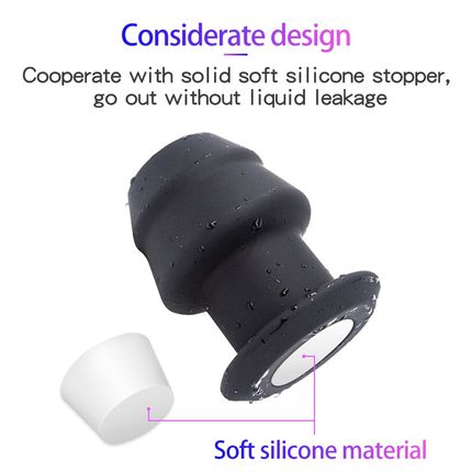 Adult Diary Anal Shower Hollow Butt Plug Enema Prostate Mas