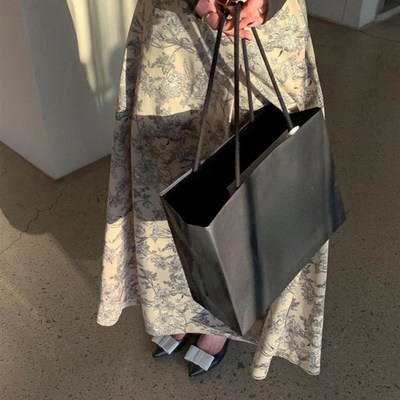 Elegant Vintage Floral Skirt Women High Waist Autumn 2023 Ne