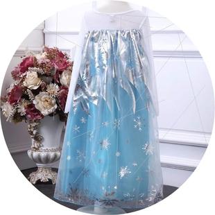 节冰雪奇缘爱莎公主裙女王ElsA洋装女童礼服艾莎长袖裙代发