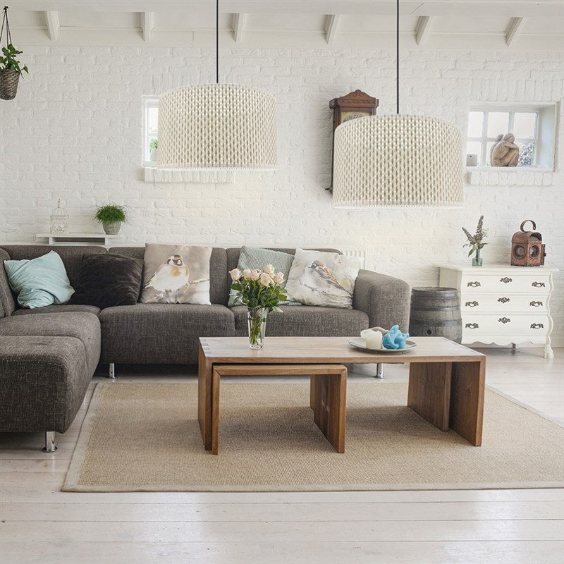 1PC E27 Modern Style Woven Lampshade Elegant Table Lamp