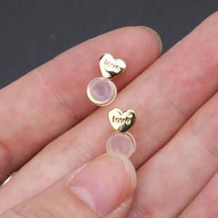 10Pcs Heart Love Magic Earring Lifters Earring Lifts Backs A