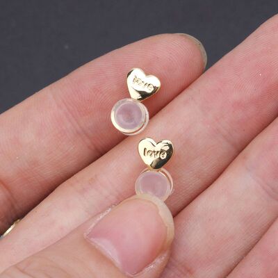 10Pcs Heart Love Magic Earring Lifters Earring Lifts Backs A