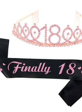 Birthday Strap Set 18 21 30 40 50 60 Headband Etiquette Band
