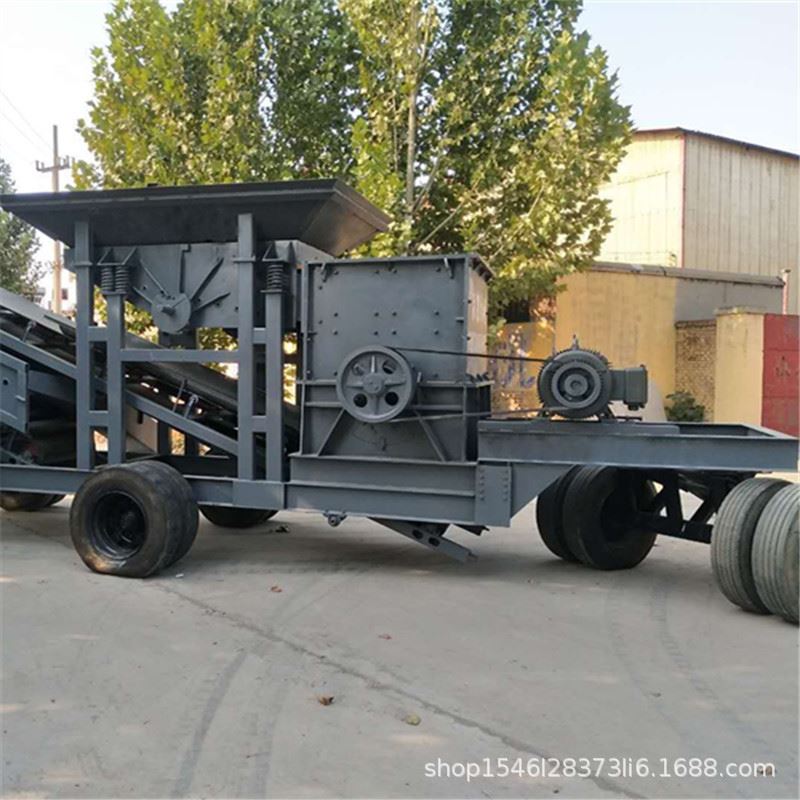 促建筑式站石煤矸鹅卵石破碎破碎移动站制砂机垃圾轮胎 粉碎机销