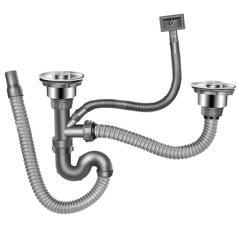 厨房洗菜盆下水管管道配件水槽双水槽水池下水器洗碗池排水管子套