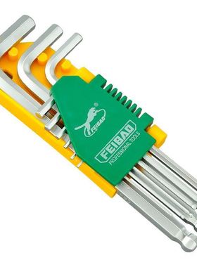 9 set extra long hex key ball end set allen keys 1.5-10mm w