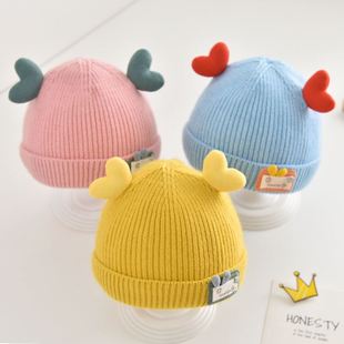 女宝帽子2022冬款毛线婴儿专用6一12月帽六个月宝宝三四冬季可爱