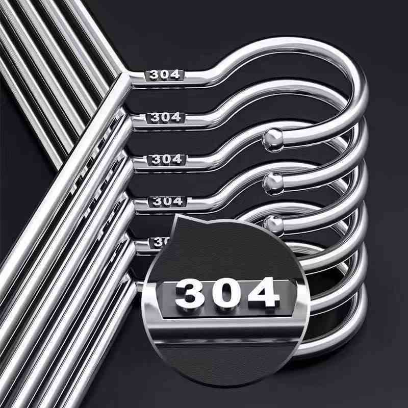 304不锈钢衣架家用晾衣架加厚加粗晾衣撑子挂衣架子特粗宿舍防锈