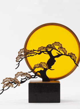 新中式压克力摆设样板房间软装饰品现代别墅客厅电视酒柜玄关摆件