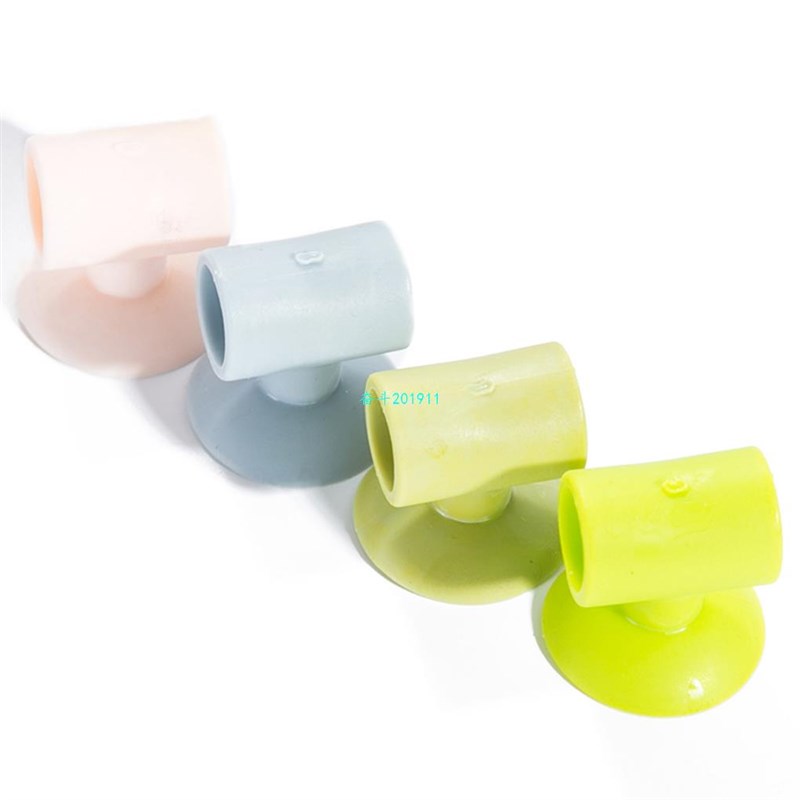 Practical 2Pcs Door Handle Silicone Anticollision Sucker Hom