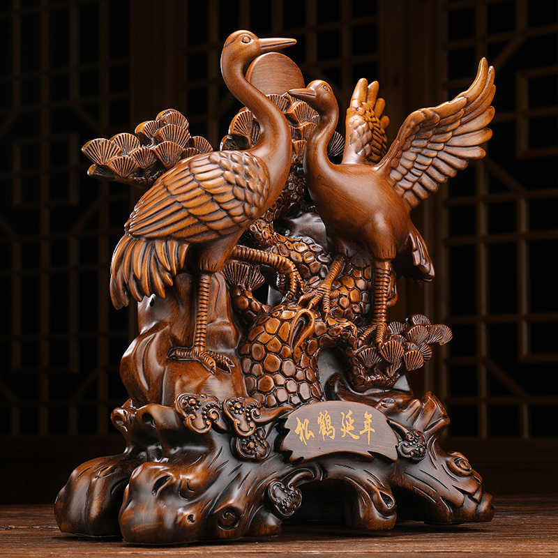 松鹤延年摆件70祝寿过寿80岁老人生日礼物送长辈爷爷奶奶贺寿礼品