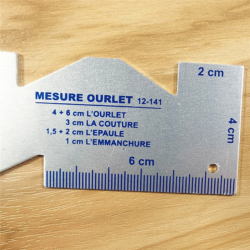 Precision Seam Measuring Gauge Metal Quilting Ruler Template