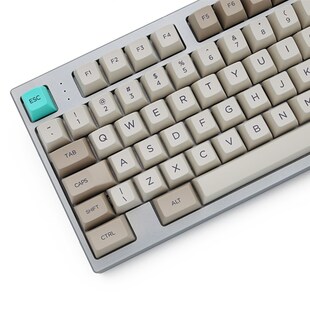 SA profile Dye Sub Keycap Set PBT plastic retro beige for me