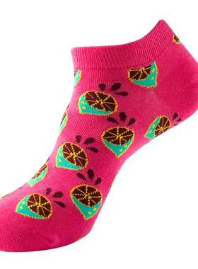 Men and Women Spring and summer thin boat socks pattern low-