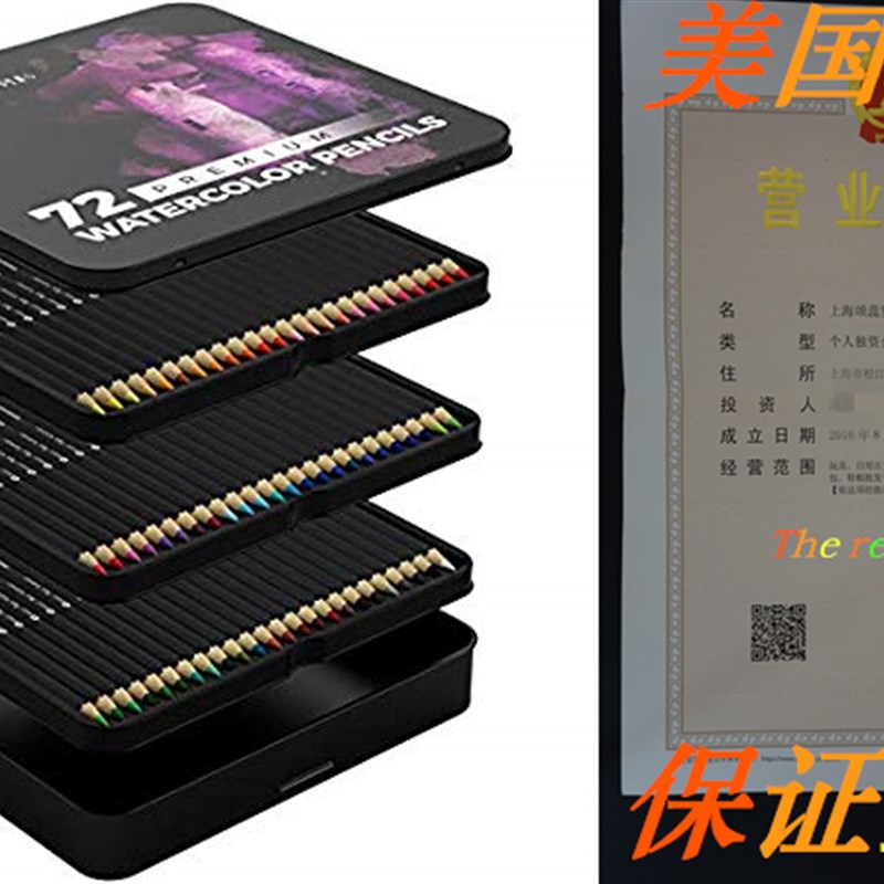 Castle Art Supplies 72 Watercolor Pencils Set for Adults and