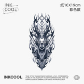 INKCOOL 焰鹿头纹身贴防水持久音乐节演唱会彩色纹身贴IC045