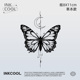 INKCOOL 蝶影翩然纹身贴创意百搭防水持久音乐节草本纹身贴IK016