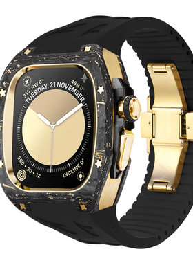 清歌适用AppleWatchUltra3表带AppleWatch碳纤维改装Ultra2代表壳iWatch苹果iWatchS手表带iWatchultra保护壳