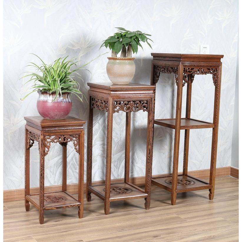 鸡翅木花架现代新中式方形客厅红木盆景架鱼缸花瓶实木底座花几,住宅家具,花架/花几,淘宝优惠券,粉丝福利购,淘宝优惠卷