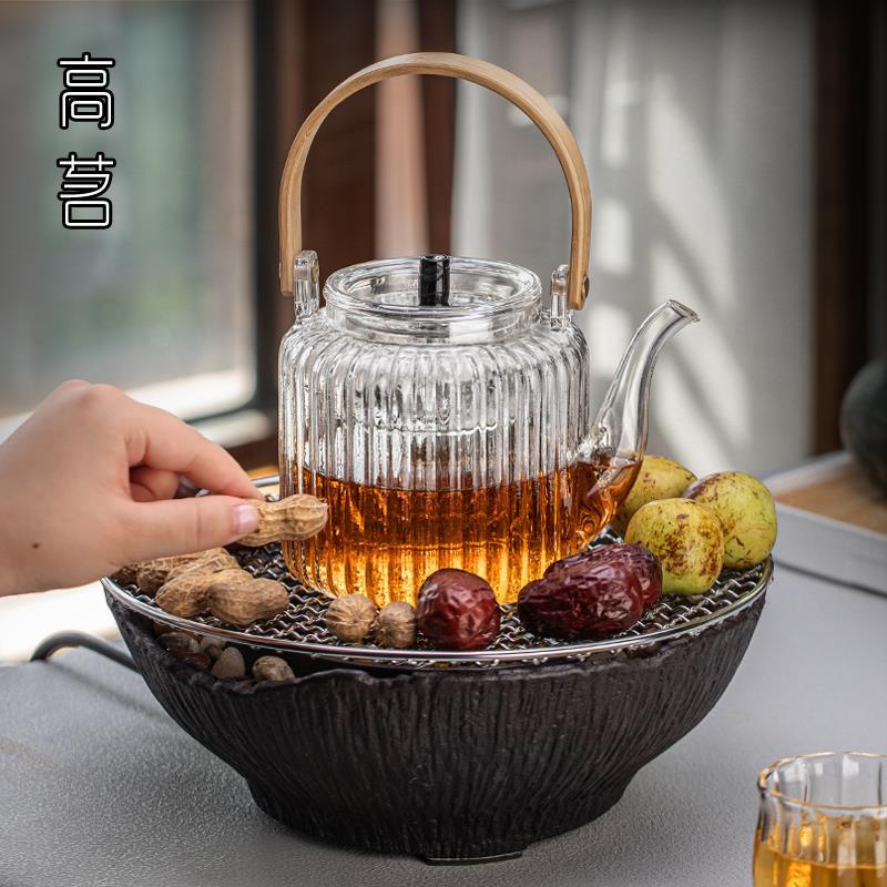 冬天围炉煮茶壶玻璃2023新款煮茶器电陶炉套装全套家用室内煮茶炉