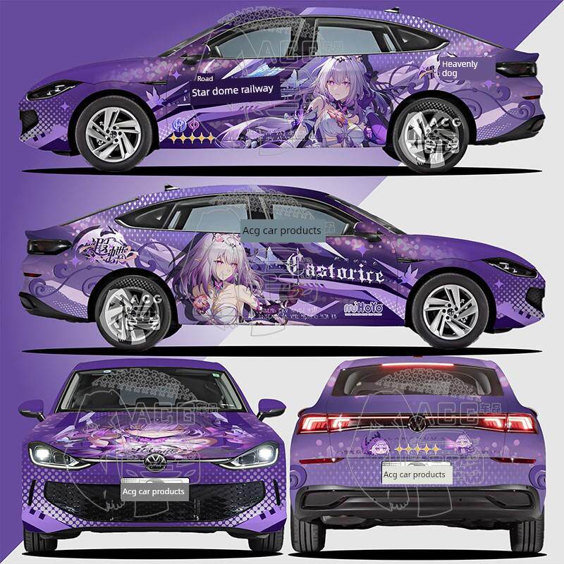 二次元痛车设计车贴定制进口彩绘动漫 痛车设计原创定制