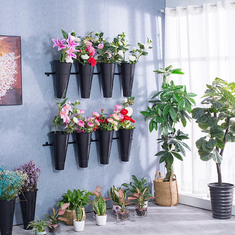 壁挂多层花架花店墙上货架铁艺花架鲜花货架花店花桶展示架