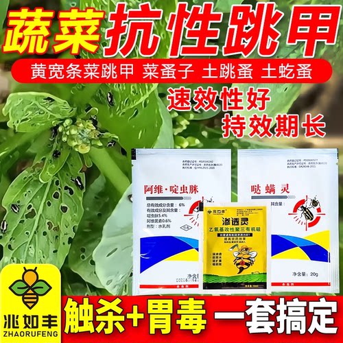 跳甲特效专用药正品杀虫剂阿维菌素啶虫脒哒螨灵螺虫乙酯组合农药