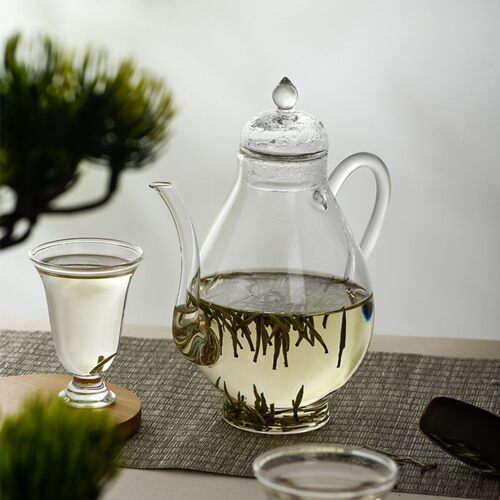 仿宋贵妃美人壶耐热高硼硅玻璃茶壶加厚自带过滤 透明泡茶壶餐厅