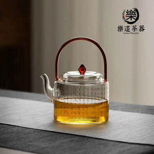 新款耐热玻璃经文茶壶蒸气煮双用提梁壶心经单壶泡茶家用高档茶具