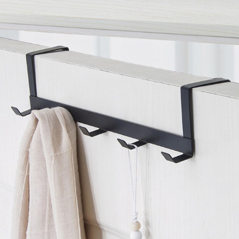 Over The Door 5 Hooks Home Bathroom Organizer Rack Clothes C