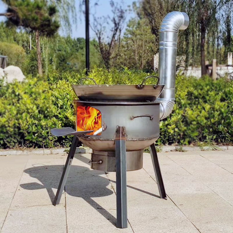 柴火灶送锅家用农村柴火炉配铁锅烧木柴大锅台移动灶台可携式地锅