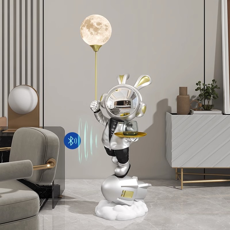太空人太空人客厅大型落地摆件电视柜沙发旁装饰品轻奢乔迁礼物灯