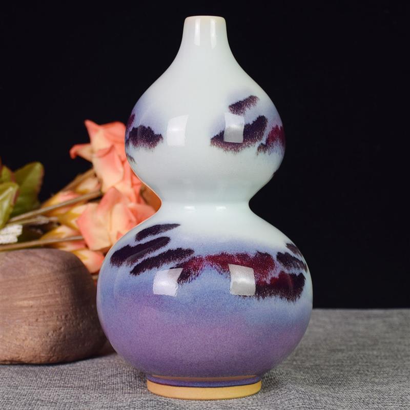 钧瓷花瓶河南禹州神垕陶瓷器窑变山水釉色居家客厅装饰艺术品摆件