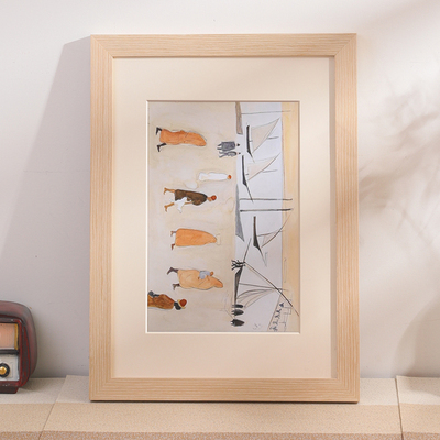 实木相框挂墙定制尺寸简约木质A4摆台A3 24开8k拼图装裱画框外框