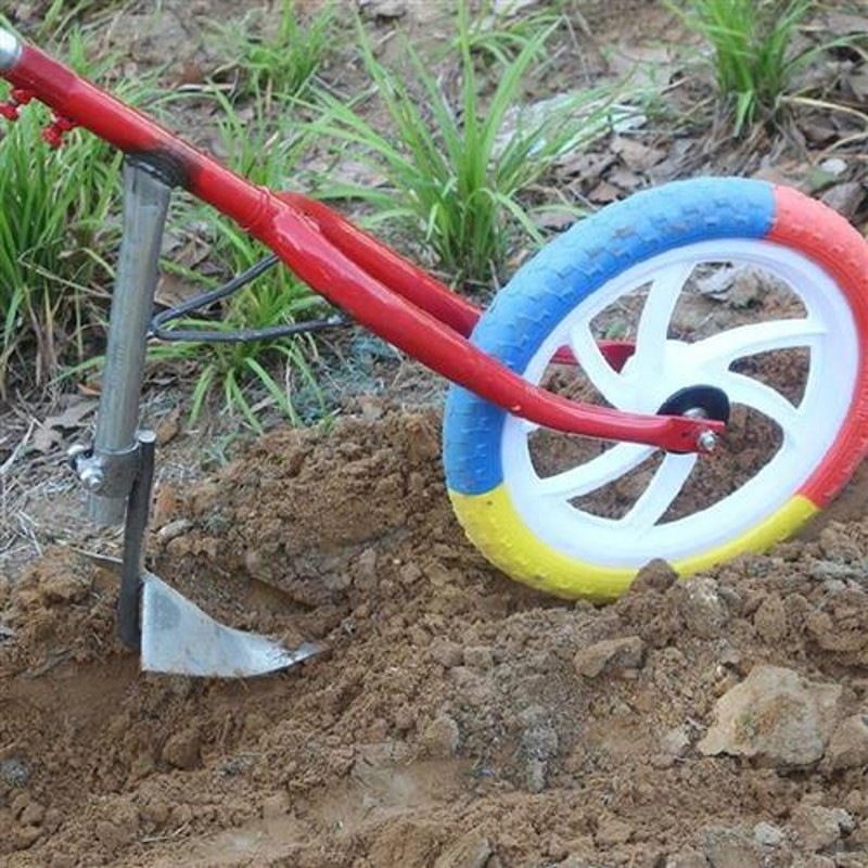 小型挖地翻土机家用耕地菜园新式松土人工手拉犁手推W耘锄种地农