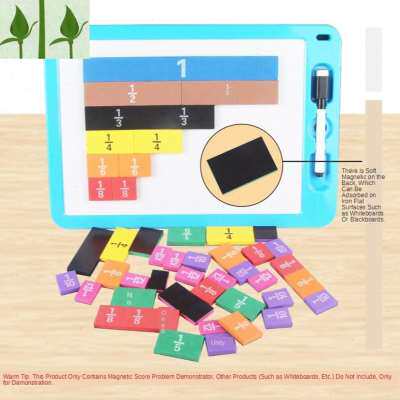 好货Magnetic Fraction Tiles Rainbown Math Learning Blocks Vi
