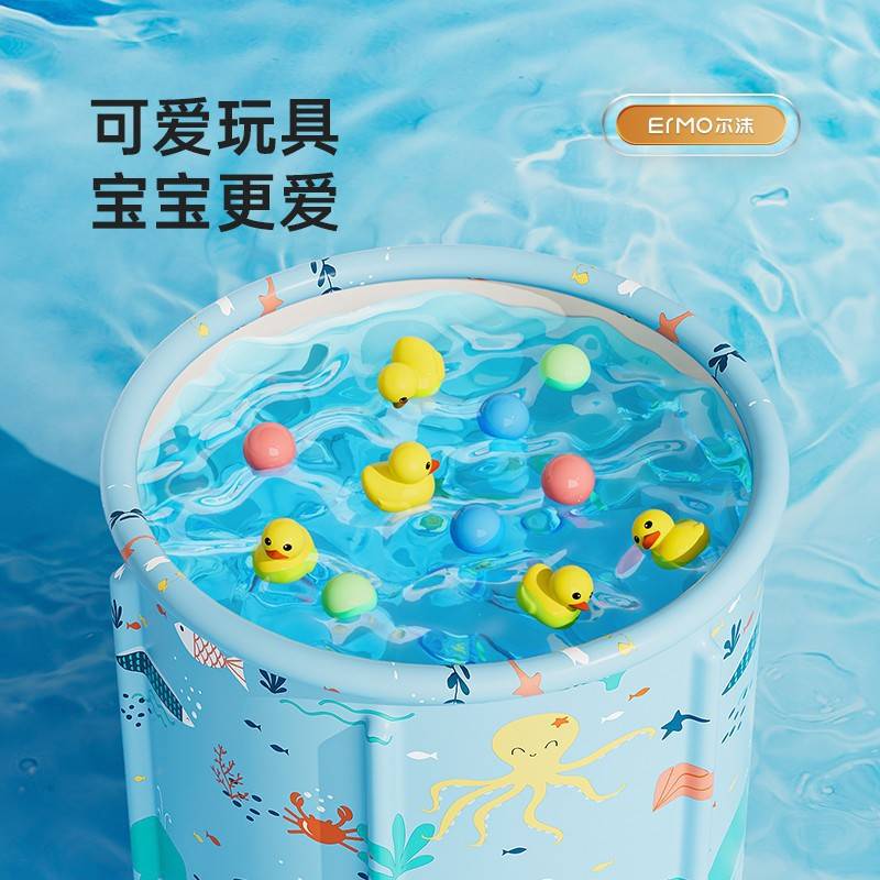 婴儿游泳桶家用儿童洗澡桶泡澡桶大人可折叠浴桶婴儿浴盆浴缸