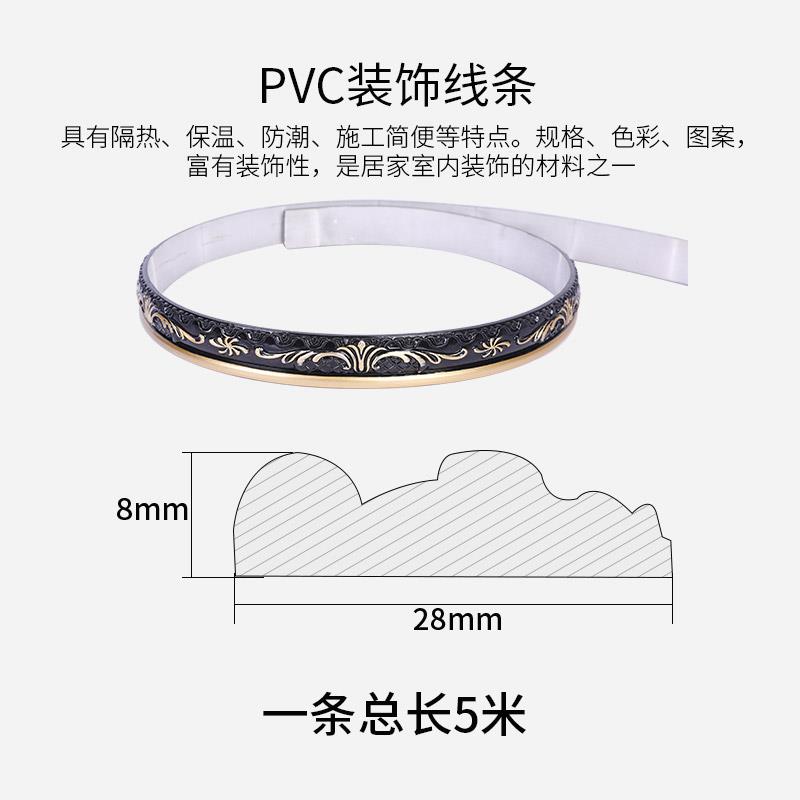 .镜子装饰包条边框仿石膏线条自粘画框相框电视背景墙线条自贴吊.